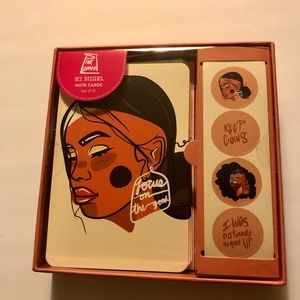 NWT Pinklomein OCS Designs "focus on the good" Note Cards Envelopes & Stickers